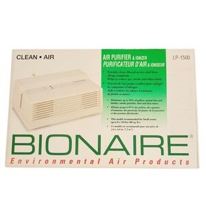 NIB Bionaire LP-1500 Air Purifier Ionizer Environmental Clean Products NEW White